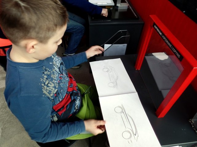 Výsledek kreslení podle odrazu